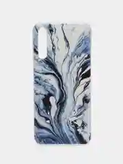 Сиреневый силиконовый чехол на Samsung Galaxy A50/A30s / Самсунг А50/А30s прозрачный, с рисунком