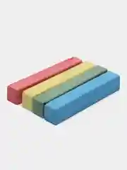 Мелки цветные детские, набор 4 штуки, форма квадрат