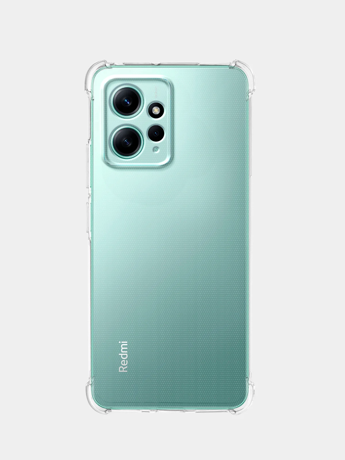Прозрачный противоударный чехол для Xiaomi Redmi Note 12 4G силиконовый BROSCORP, с усиленными углами