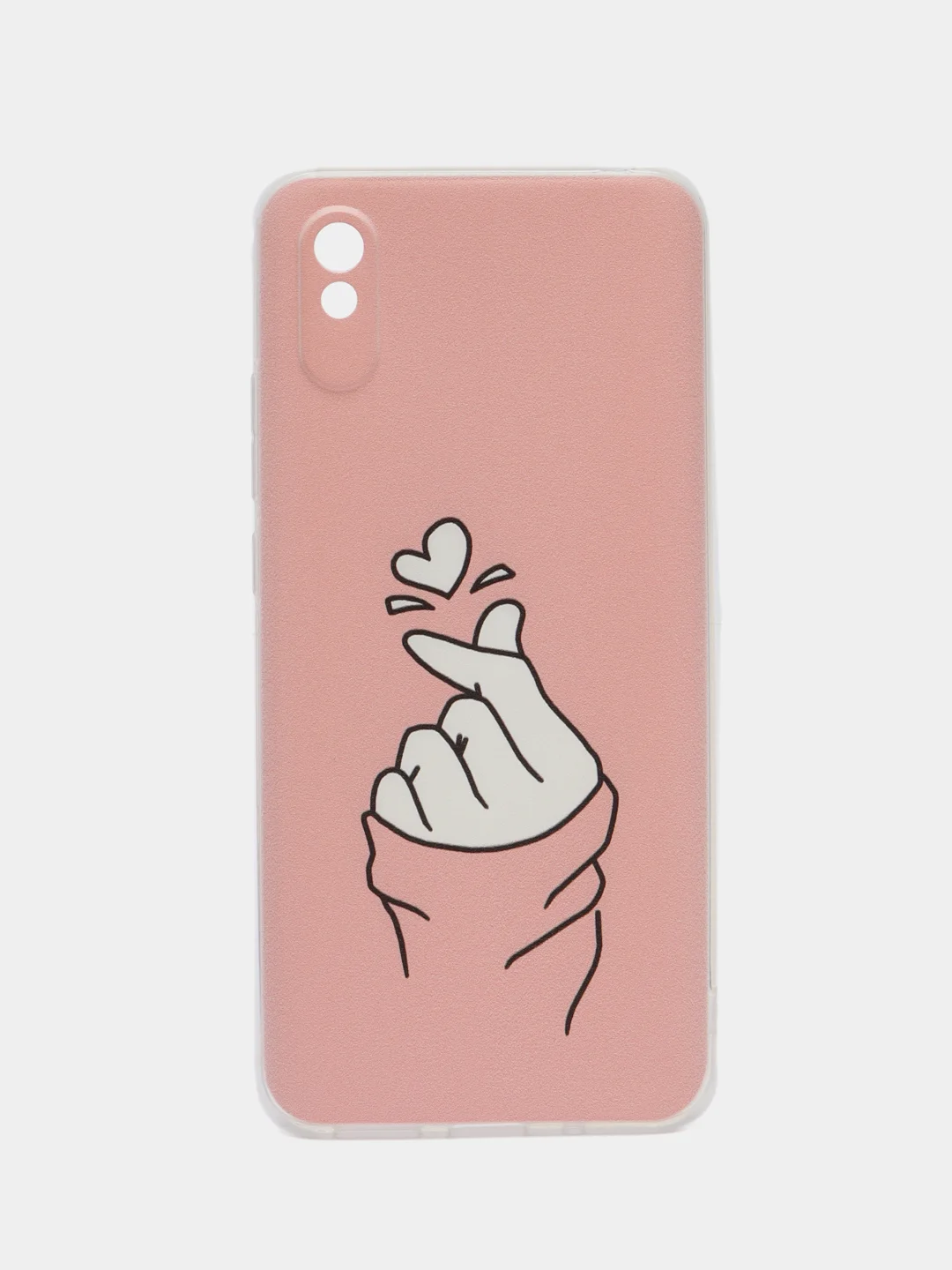 Пастельно-коралловый силиконовый чехол на Xiaomi Redmi 9A / Сяоми Редми 9А прозрачный с рисунком, защита камеры