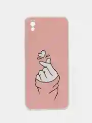 Пастельно-коралловый силиконовый чехол на Xiaomi Redmi 9A / Сяоми Редми 9А прозрачный с рисунком, защита камеры