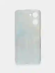 Голубой силиконовый чехол на Realme 10 4G / Реалми 10 4G прозрачный, с рисунком, защита камеры