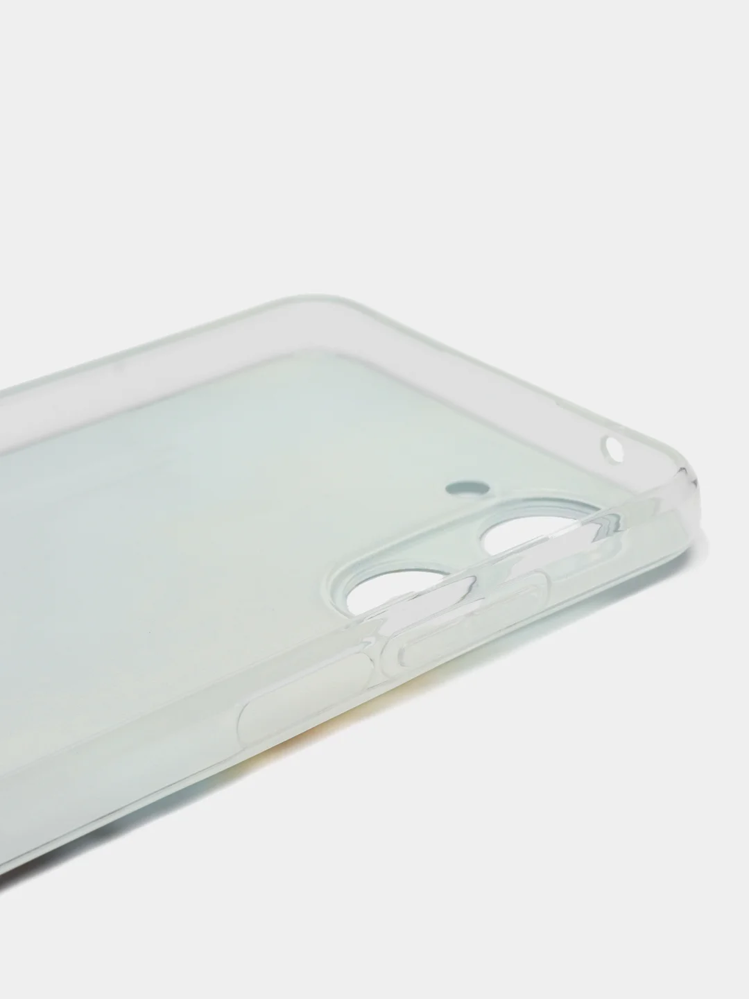 Голубой силиконовый чехол на Realme 10 4G / Реалми 10 4G прозрачный, с рисунком, защита камеры