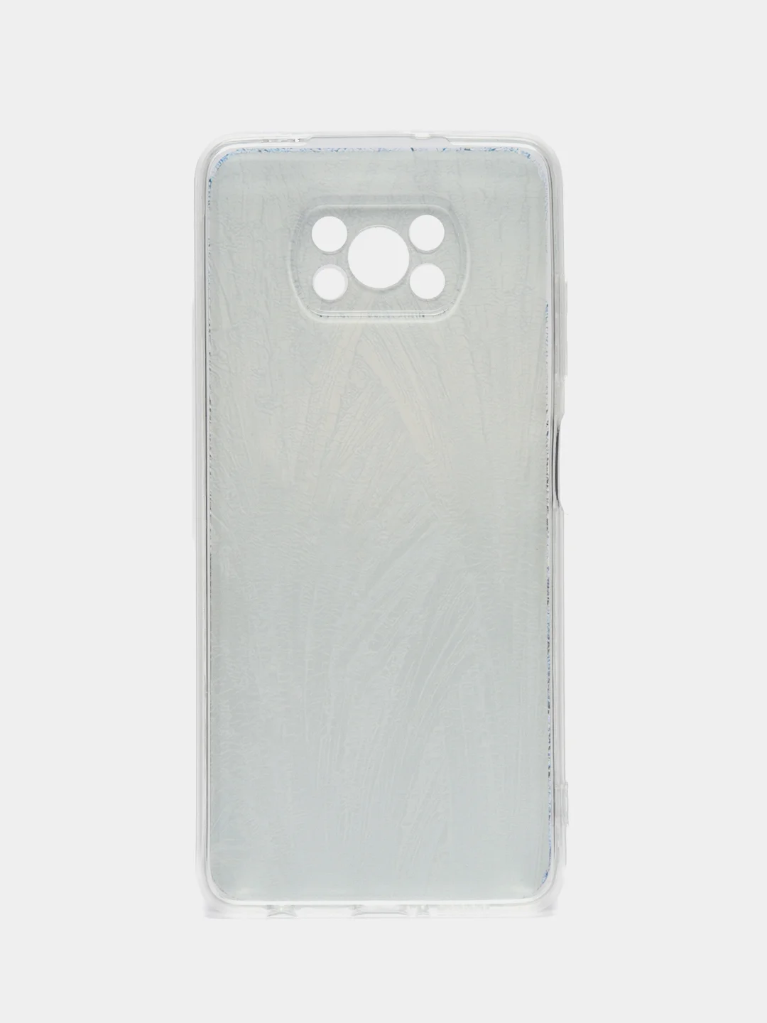 Небесно-голубой силиконовый чехол на Xiaomi Poco X3/X3 Pro / Сяоми Poco X3/Х3 Про прозрачный, с рисунком