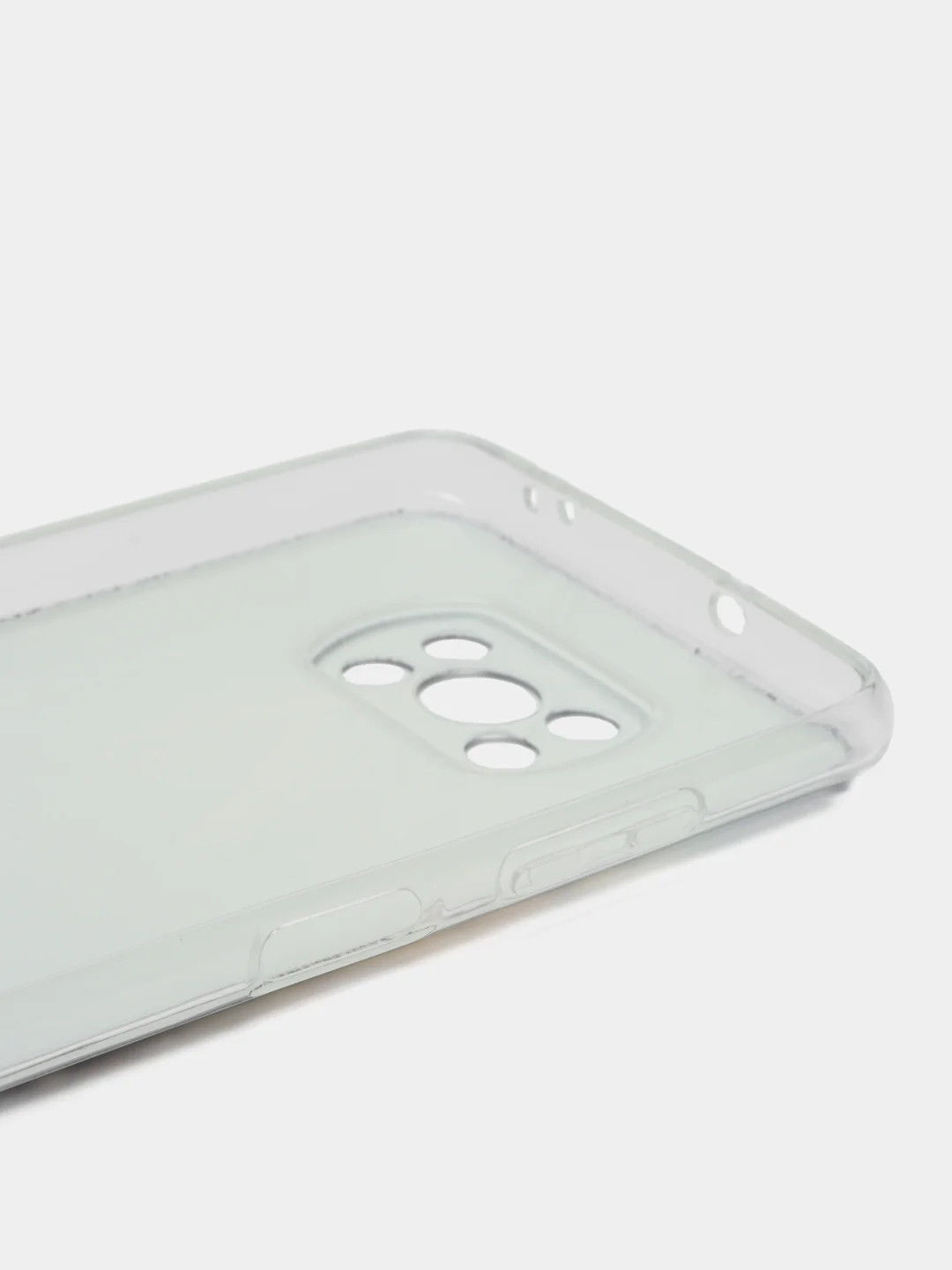 Небесно-голубой силиконовый чехол на Xiaomi Poco X3/X3 Pro / Сяоми Poco X3/Х3 Про прозрачный, с рисунком