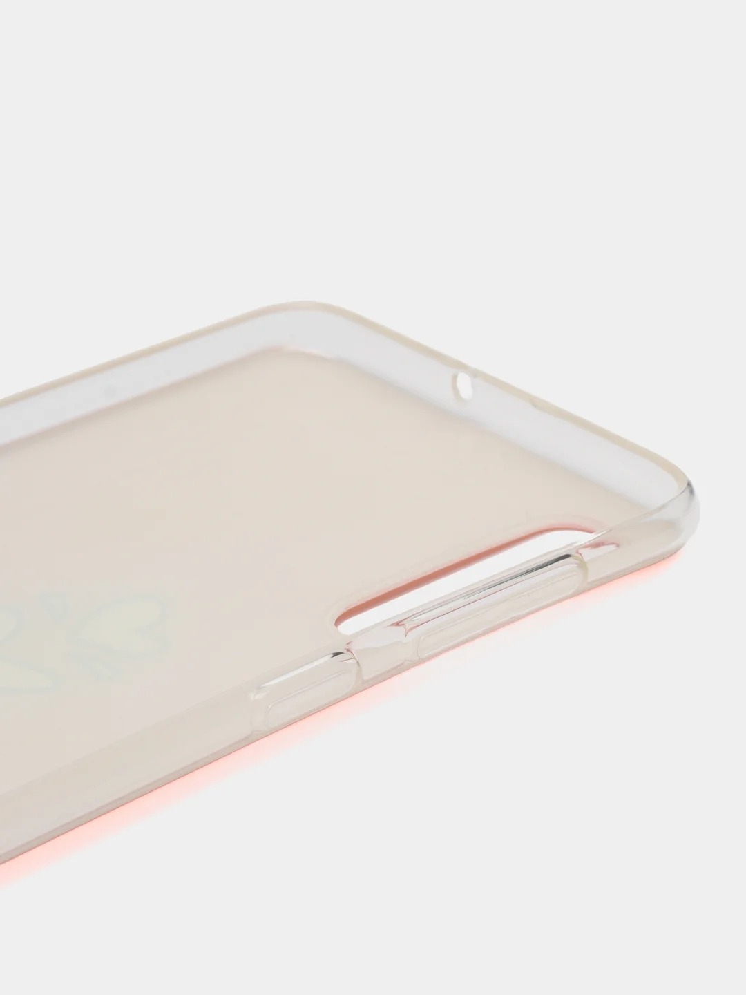 Пастельно-коралловый силиконовый чехол на Samsung Galaxy A50/A30s / Самсунг А50/А30s прозрачный, с рисунком