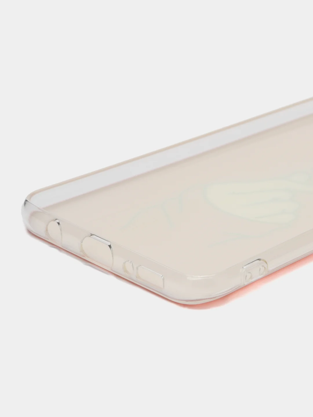 Пастельно-коралловый силиконовый чехол на Samsung Galaxy A50/A30s / Самсунг А50/А30s прозрачный, с рисунком