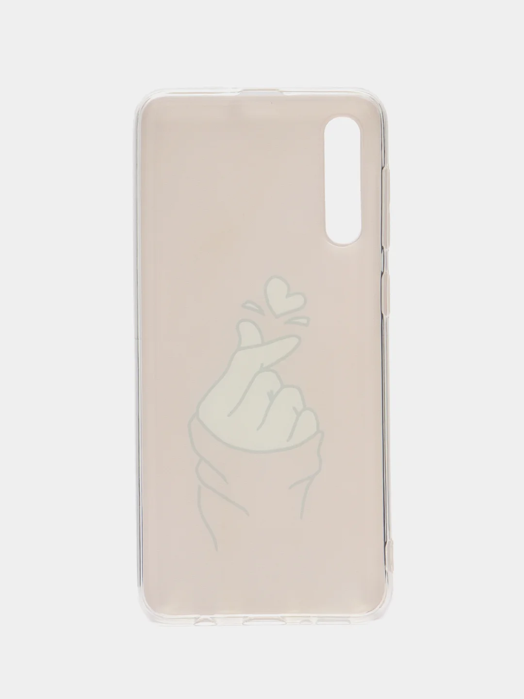 Пастельно-коралловый силиконовый чехол на Samsung Galaxy A50/A30s / Самсунг А50/А30s прозрачный, с рисунком