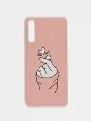 Пастельно-коралловый силиконовый чехол на Samsung Galaxy A50/A30s / Самсунг А50/А30s прозрачный, с рисунком