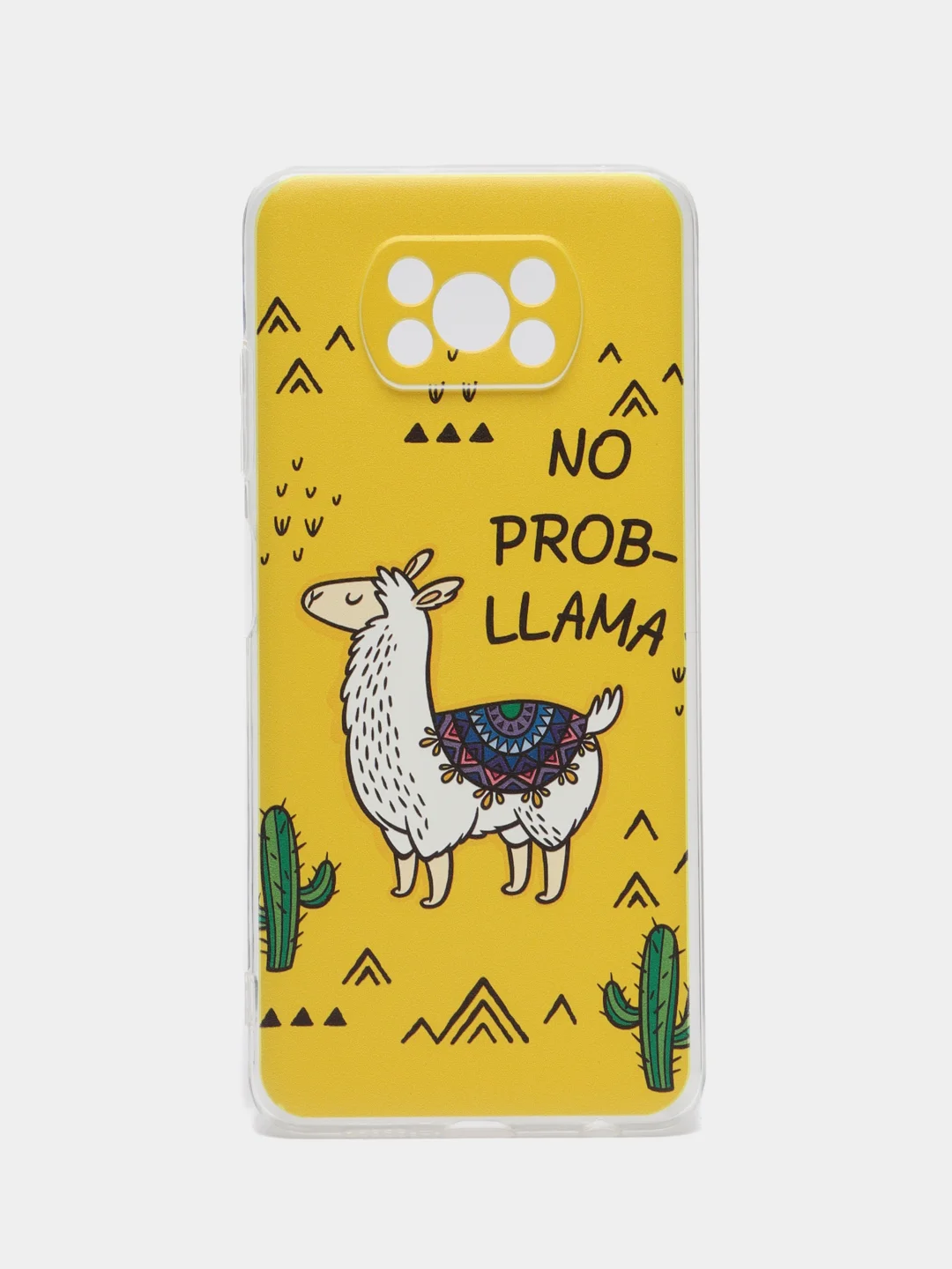 Горчичный силиконовый чехол на Xiaomi Poco X3/X3 Pro / Сяоми Poco X3/Х3 Про прозрачный, с рисунком