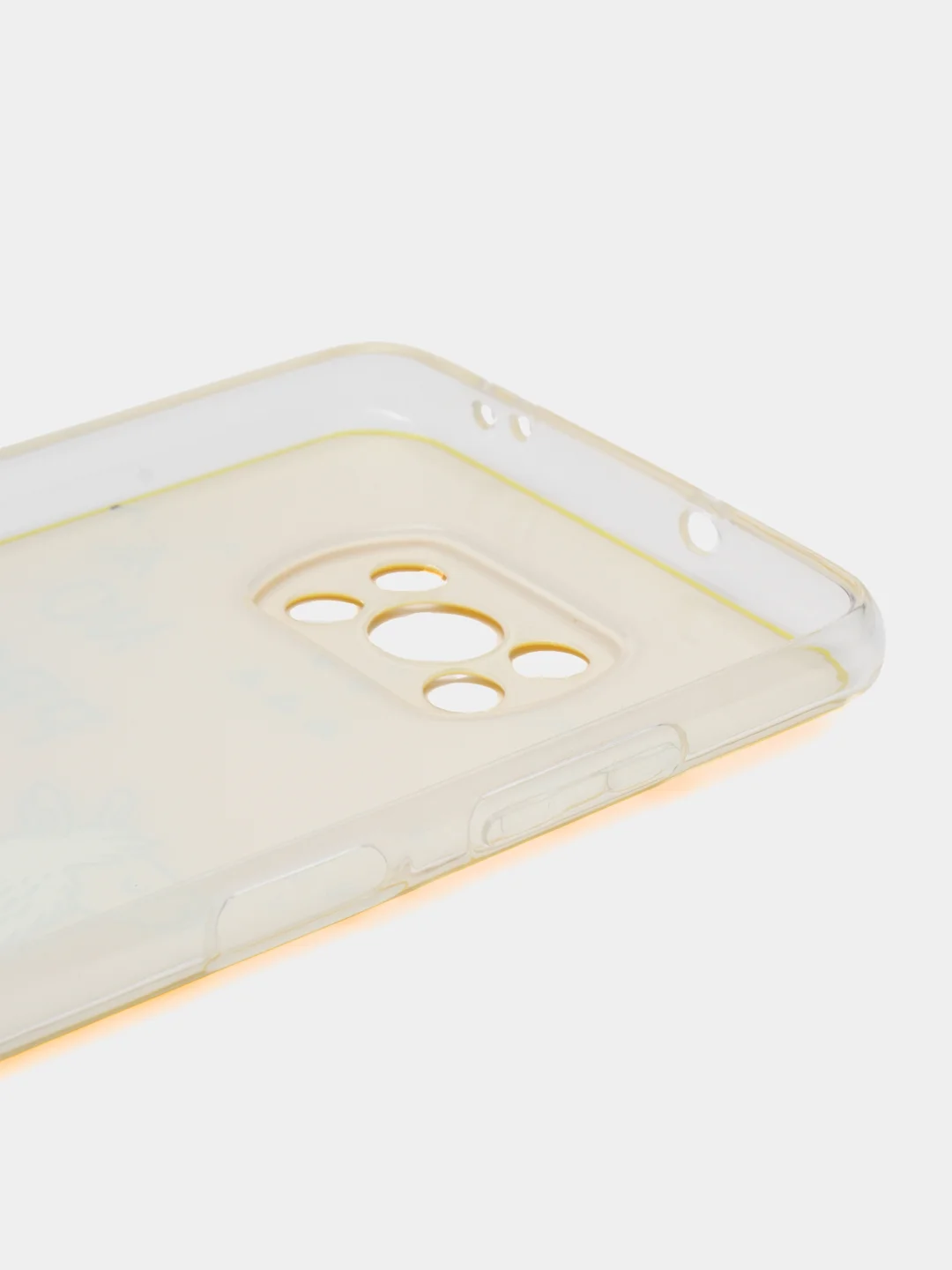 Горчичный силиконовый чехол на Xiaomi Poco X3/X3 Pro / Сяоми Poco X3/Х3 Про прозрачный, с рисунком
