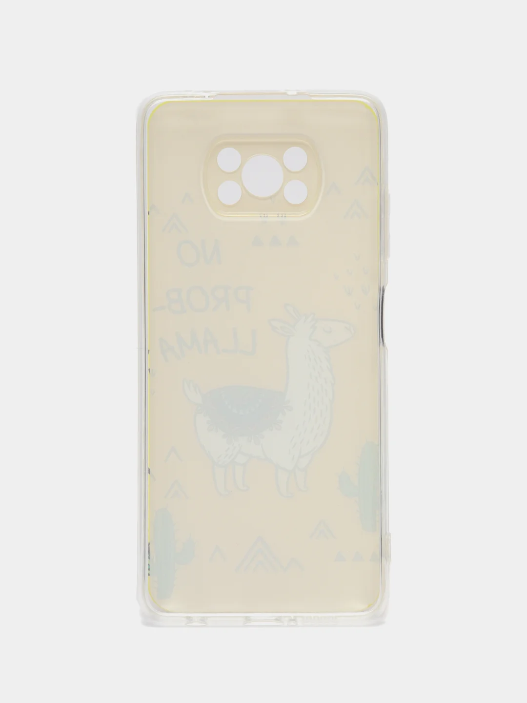 Горчичный силиконовый чехол на Xiaomi Poco X3/X3 Pro / Сяоми Poco X3/Х3 Про прозрачный, с рисунком