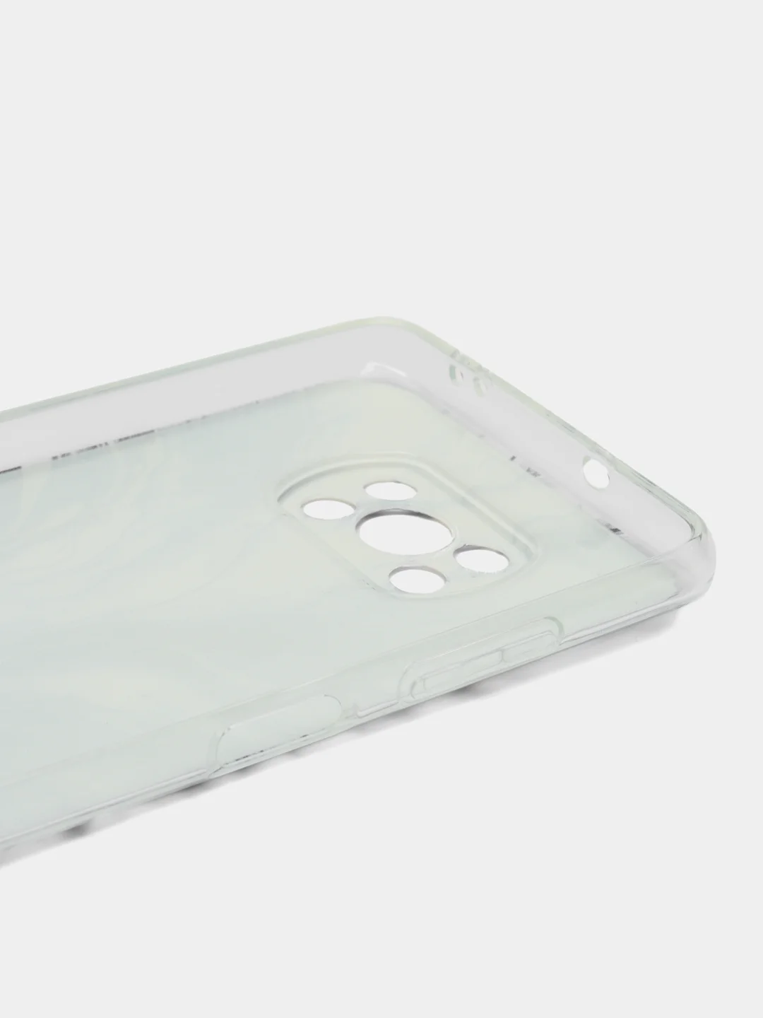 Сиреневый силиконовый чехол на Xiaomi Poco X3/X3 Pro / Сяоми Poco X3/Х3 Про прозрачный, с рисунком