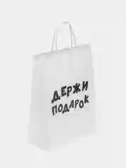 Кремовый подарочные пакеты с приколами, крафт