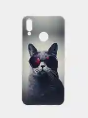 Синий меланж чехол на Honor 10 Lite/Huawei P Smart 2019 / Хонор 10 Лайт прозрачный, с рисунком