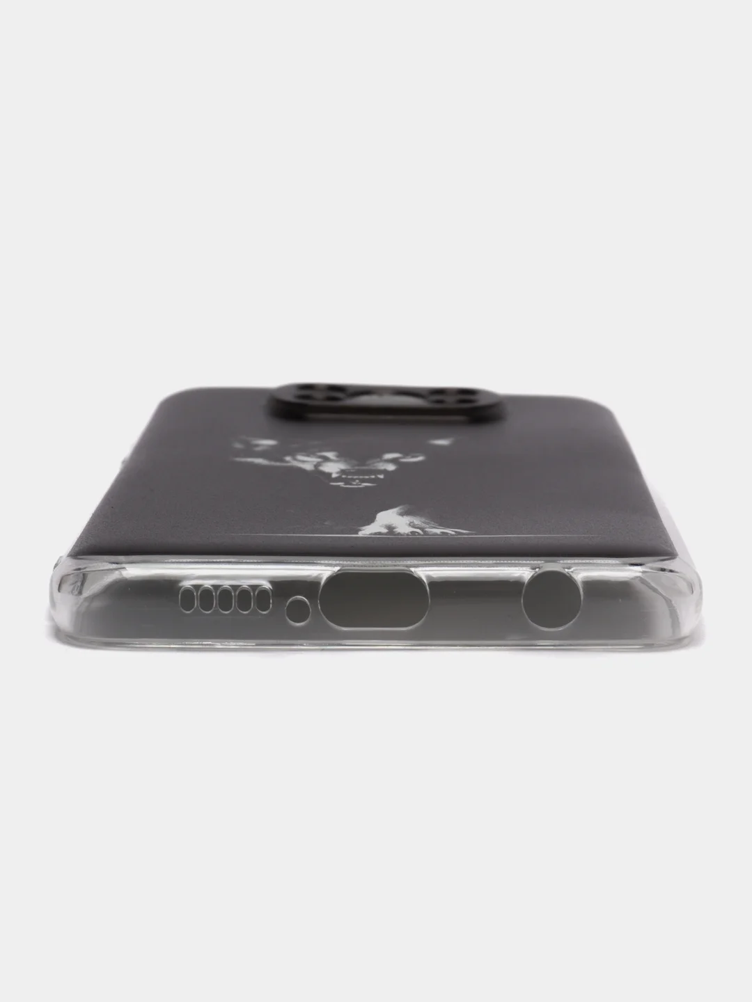 Серый меланж силиконовый чехол на Xiaomi Poco X3/X3 Pro / Сяоми Poco X3/Х3 Про прозрачный, с рисунком