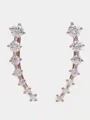 Золотой серьги, серебро, женские, с камнями, каффы