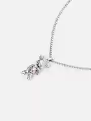 Серебряный цепочка на шею, с подвеской, Bear