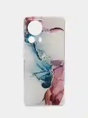 Ледяной силиконовый чехол на Xiaomi 13 Lite / Сяоми 13 Лайт прозрачный, с рисунком, защита камеры