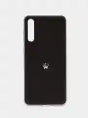 Оливковый силиконовый чехол на Samsung Galaxy A50/A30s / Самсунг А50/А30s прозрачный, с рисунком