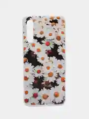 Золотой силиконовый чехол на Samsung Galaxy A50/A30s / Самсунг А50/А30s прозрачный, с рисунком