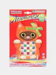 Набор для поделок, изготовления фигурки из лент "Кот, Ленточки", kлеvер