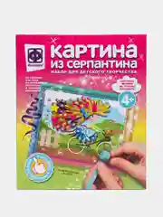 Набор для поделок. Картина из серпантина На велосипеде в лето. Фантазер