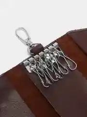 Шоколадный ключница из натуральной кожи