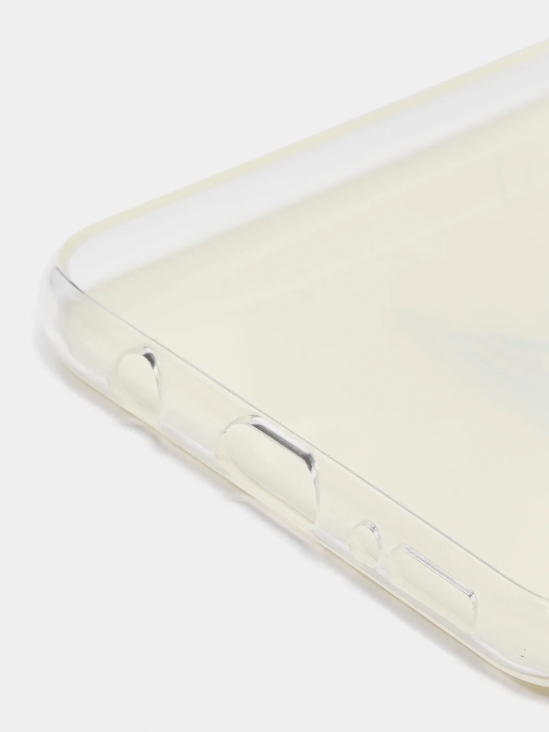 Светло-жёлтый силиконовый чехол на Samsung Galaxy A50/A30s / Самсунг А50/А30s прозрачный, с рисунком