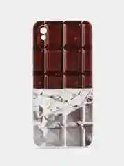 Медный силиконовый чехол на Xiaomi Redmi 9A / Сяоми Редми 9А прозрачный с рисунком, защита камеры