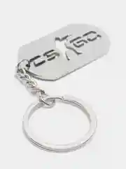 Серый цепочка на шею, 50 см "CS GO"+ брелок, армейский жетон