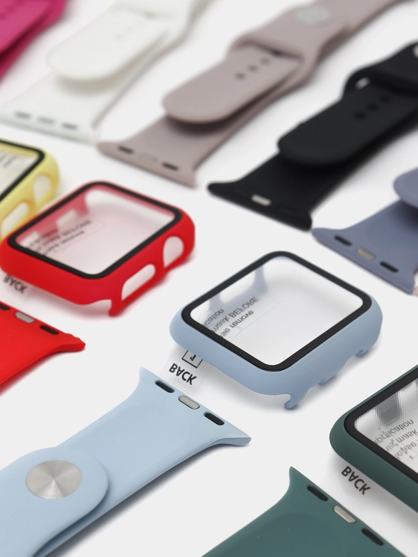 Силиконовый ремешок для Apple Watch, с корпусом, 38 / 40 / 42 / 44