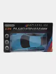 Синий машинка на РУ, 1:24, 1-канальный пульт, PP, 5АА, 18х10х5 см, 3 цвета