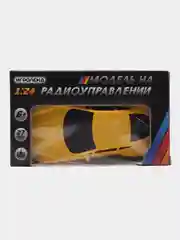 Желтый машинка на РУ, 1:24, 1-канальный пульт, PP, 5АА, 18х10х5 см, 3 цвета