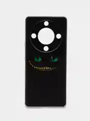 Черный силиконовый чехол на Honor X9A / Хонор X9A прозрачный, с рисунком, защита камеры