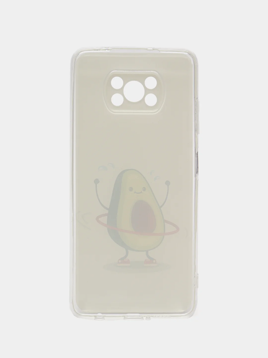 Светло-жёлтый силиконовый чехол на Xiaomi Poco X3/X3 Pro / Сяоми Poco X3/Х3 Про прозрачный, с рисунком