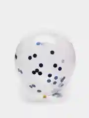Прозрачный воздушный шар с конфетти, голубой, 30 см, 1, 10, 20 шт