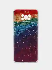 Багровый силиконовый чехол на Xiaomi Poco X3/X3 Pro / Сяоми Poco X3/Х3 Про прозрачный, с рисунком