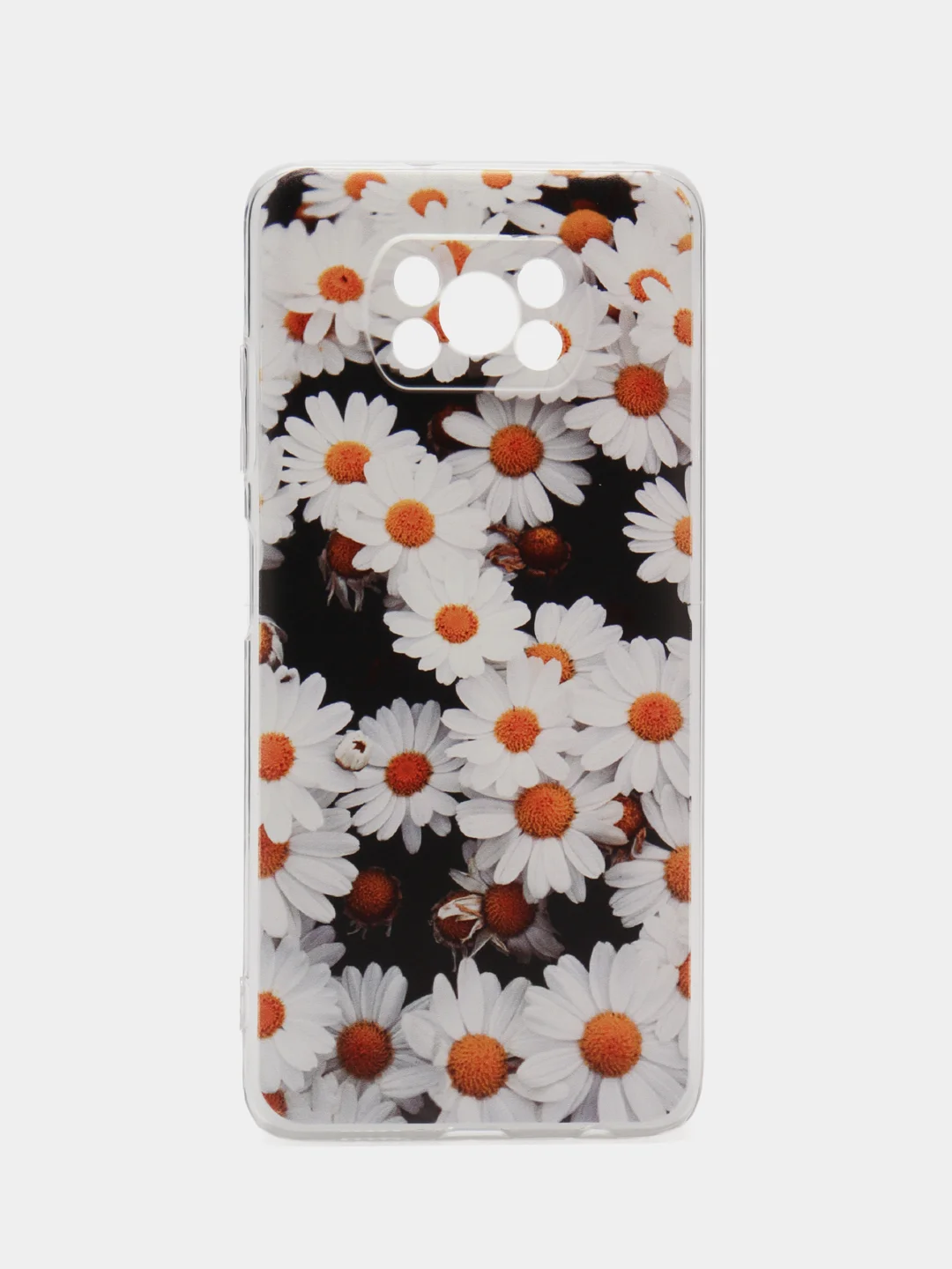 Золотой силиконовый чехол на Xiaomi Poco X3/X3 Pro / Сяоми Poco X3/Х3 Про прозрачный, с рисунком