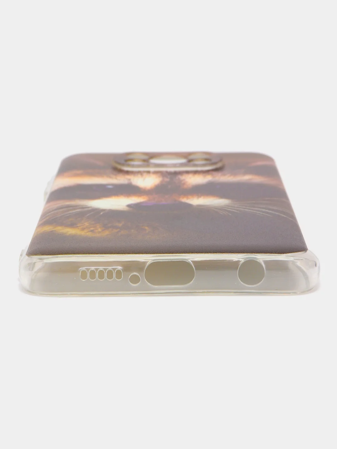 Коричневый силиконовый чехол на Xiaomi Poco X3/X3 Pro / Сяоми Poco X3/Х3 Про прозрачный, с рисунком
