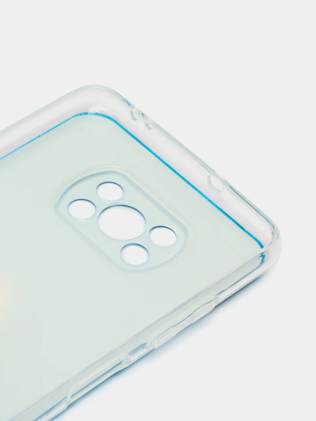 Лазурный силиконовый чехол на Xiaomi Poco X3/X3 Pro / Сяоми Poco X3/Х3 Про прозрачный, с рисунком