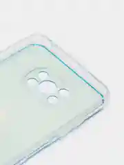 Лазурный силиконовый чехол на Xiaomi Poco X3/X3 Pro / Сяоми Poco X3/Х3 Про прозрачный, с рисунком