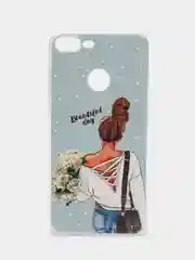 Тёмно-серый силиконовый чехол на Huawei Honor 9 Lite / Хонор 9 Lite с рисунком, защита камеры