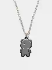 Серый цепочка на шею с подвеской Мишка, Bearbrick, 50 см