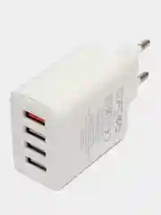 Сетевое зарядное устройство 4USB 2.1A Hoco C102A с кабелем Lightning, 1 м, быстрая зарядка