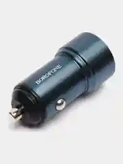 Синий зарядное устройство в авто 1USB 18W Borofone BZ19A, автомобильная быстрая зарядка