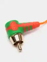 Оранжевый силиконовый шнур ( клип корд )  RCA 1,8 м для машин MAST