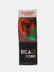 Оранжевый силиконовый шнур ( клип корд )  RCA 1,8 м для машин MAST