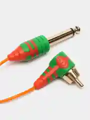 Оранжевый силиконовый шнур ( клип корд )  RCA 1,8 м для машин MAST