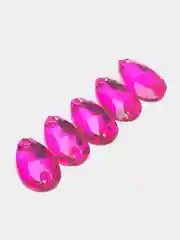 Розовый стразы стеклянные пришивные Pellosa Капля, Корея